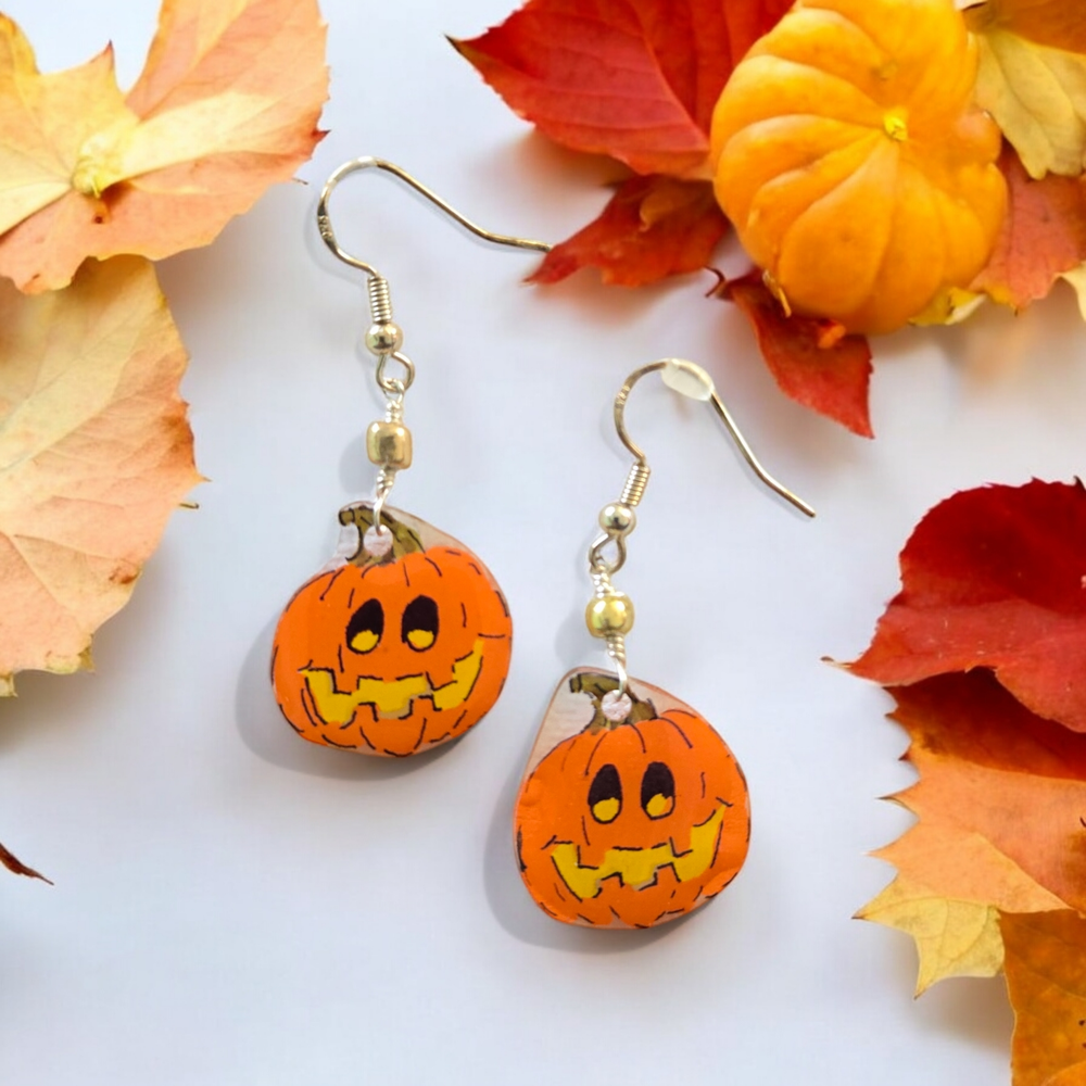Jack- o - lantern Earrings